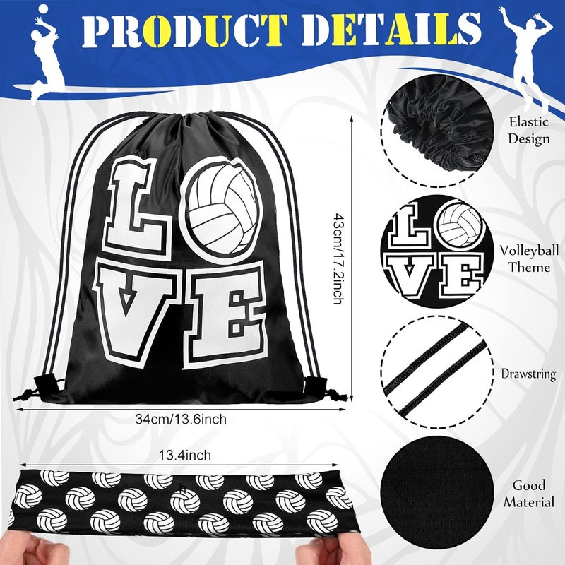 Yinder 4 Pcs Volleyball Knee Pad and Arm Sleeve Volleyball Accessories Stuff Forearm Elbow Sleeve Wrist Guard with Protection Pad and Thumb Hole for Women Men Adult - Image 4